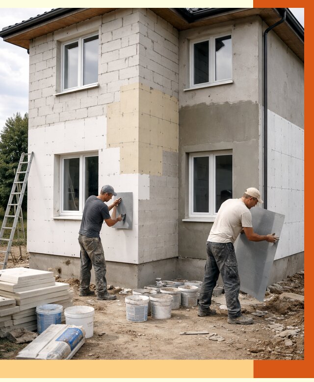 Утепление дома из газобетона в Коркине от 4360 руб./м² — заказать у ТепломастерКрк